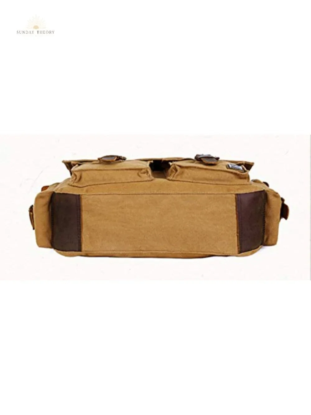 Vintage Military Leather Canvas Laptop Messenger Bag 13